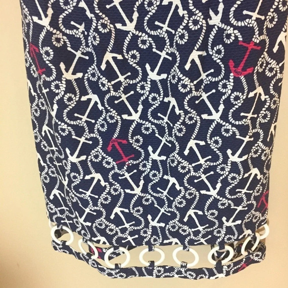 Lilly Pulitzer Delilah Dress Navy Ahoy There Sz 2 - Picture 3 of 5